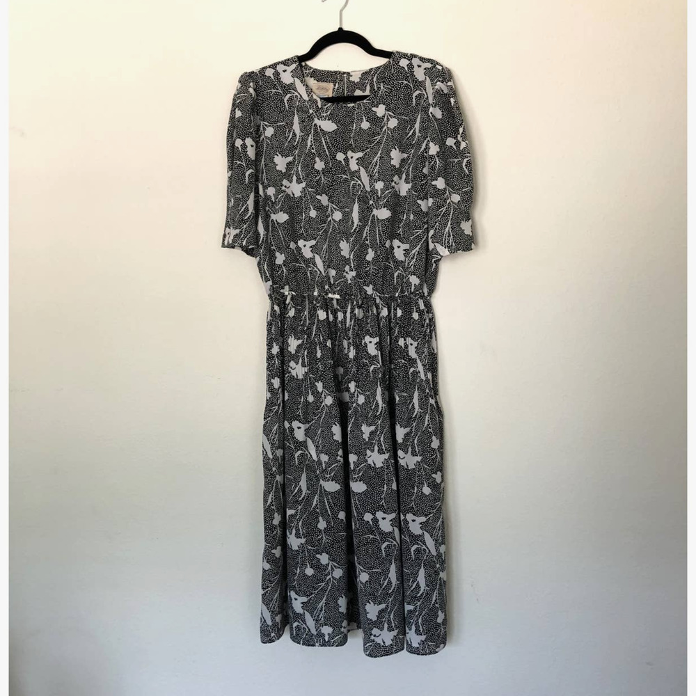 ☀️Vintage Luci Pellini Black & White Dress Size 14